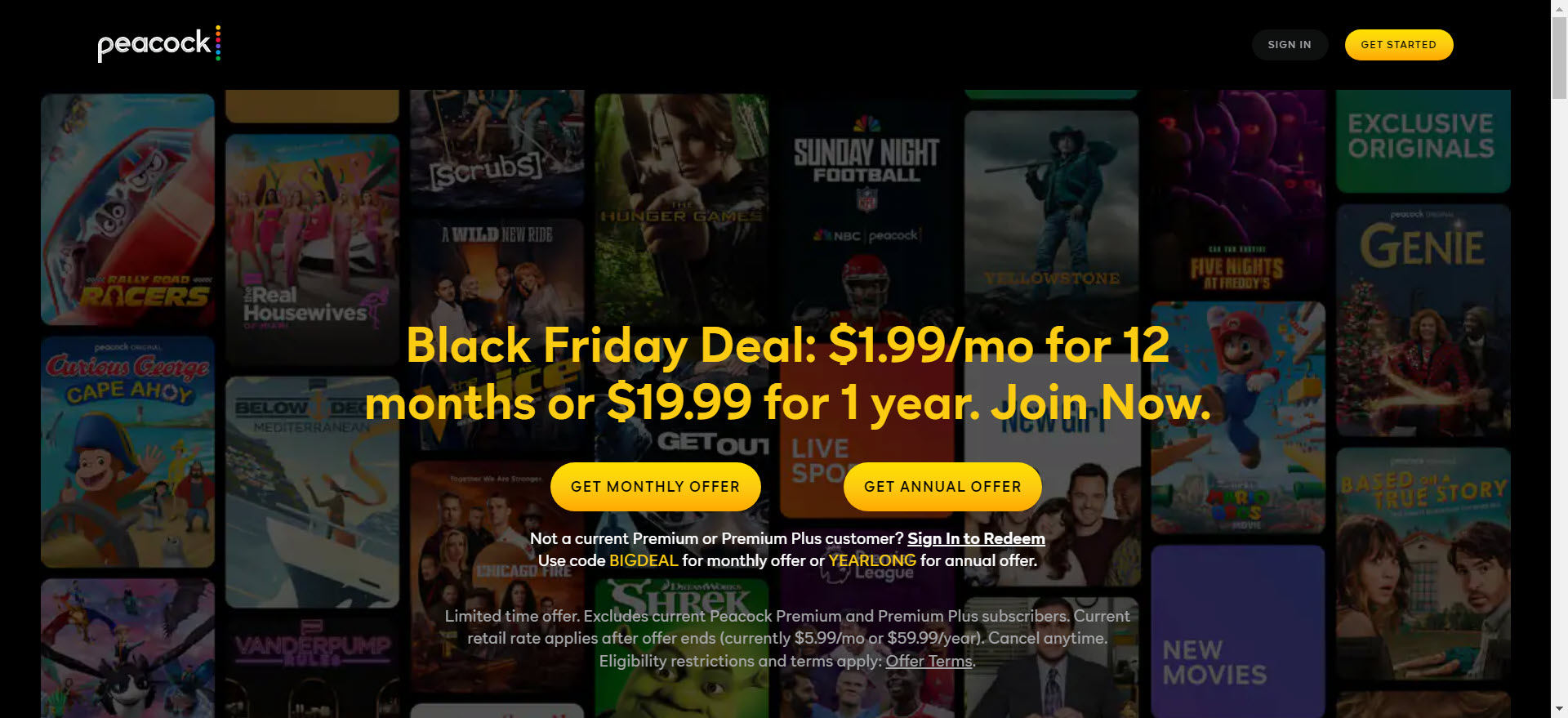 Peacock Black Friday Sale: Watch TV, Movies, Hallmark Moviews and more for only $2 month